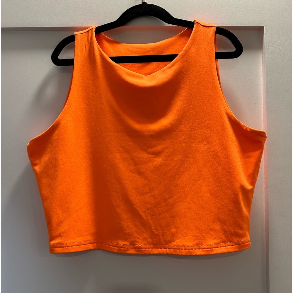 Cropped tank. size: medium. Color: orange.